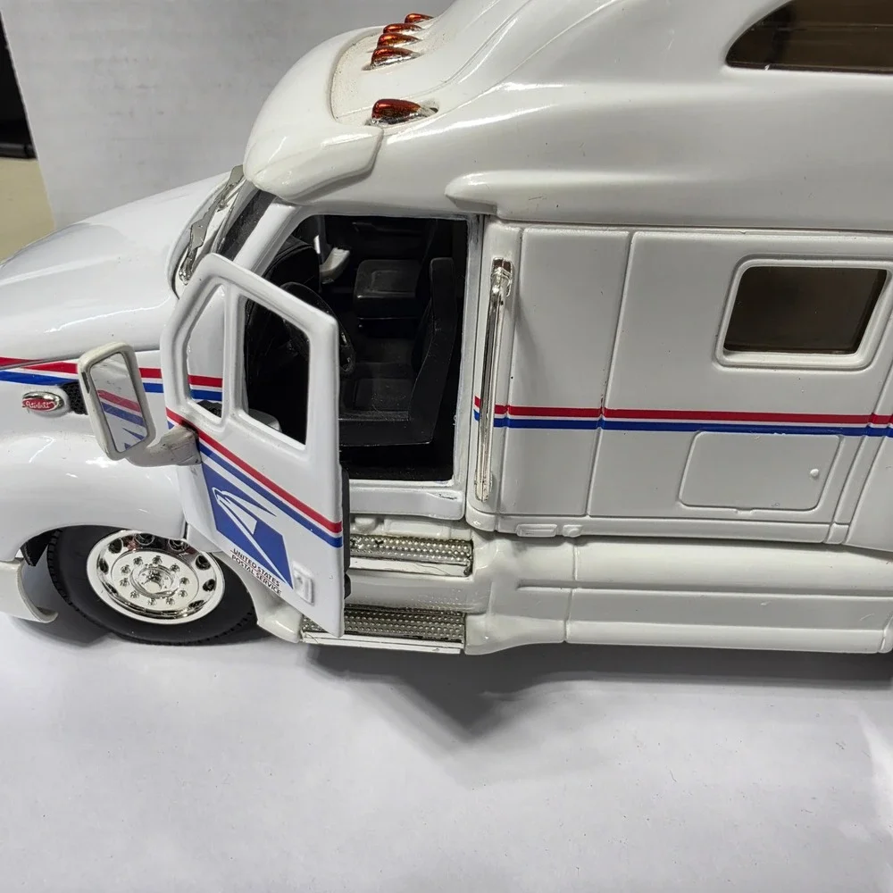 USPS Peterbilt Semi Truck and Trailer Toy White We Deliver For You Mail Truck*